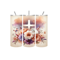 Faith Tumbler Kruis met bloemen