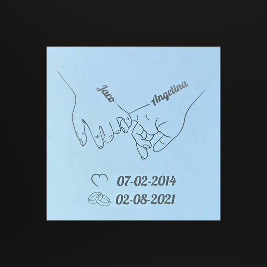 Luxe spiegel met gravure 30x30cm