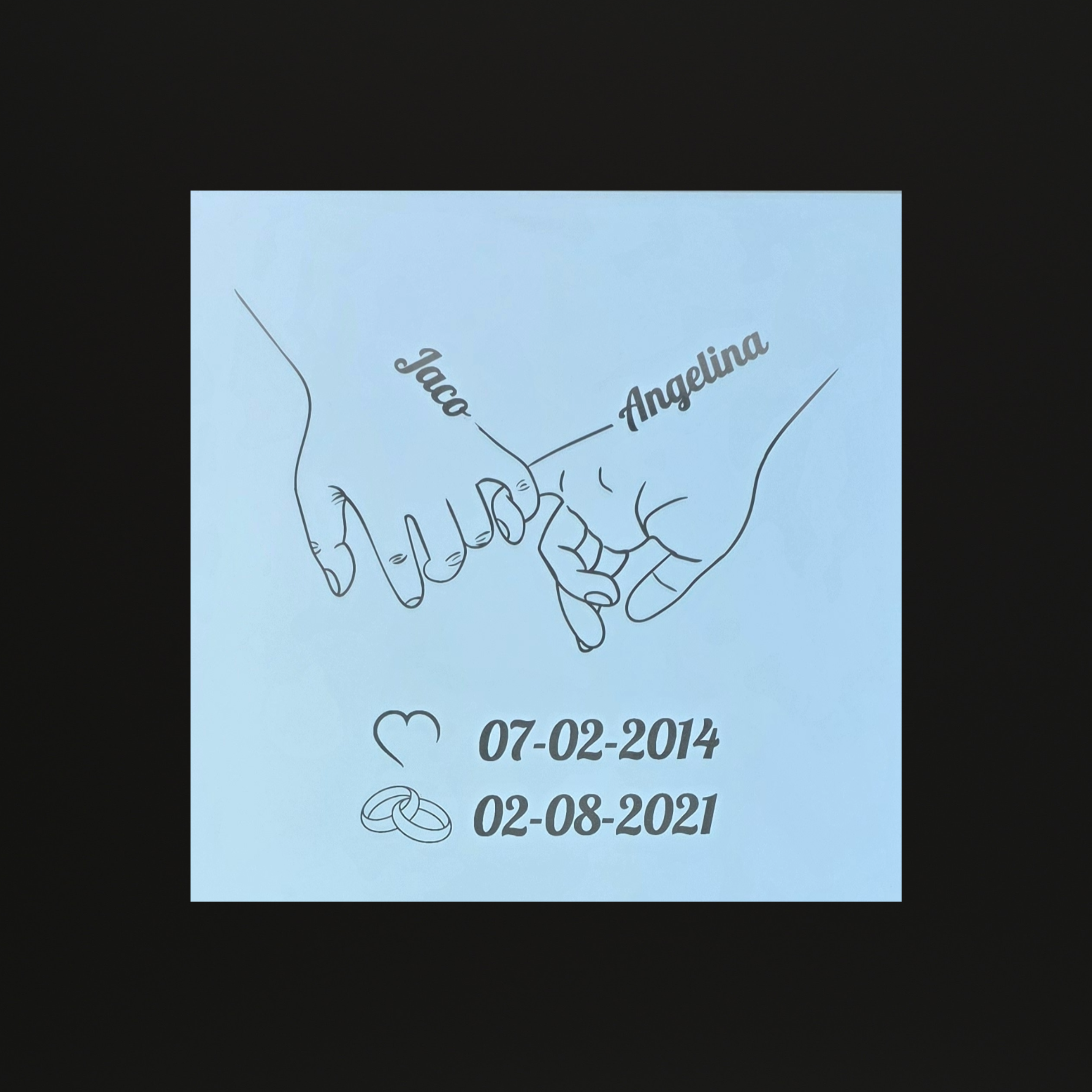 Luxe spiegel met gravure 20x20cm