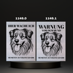 Warnshild Fertiges Design Schäferhund & Collie