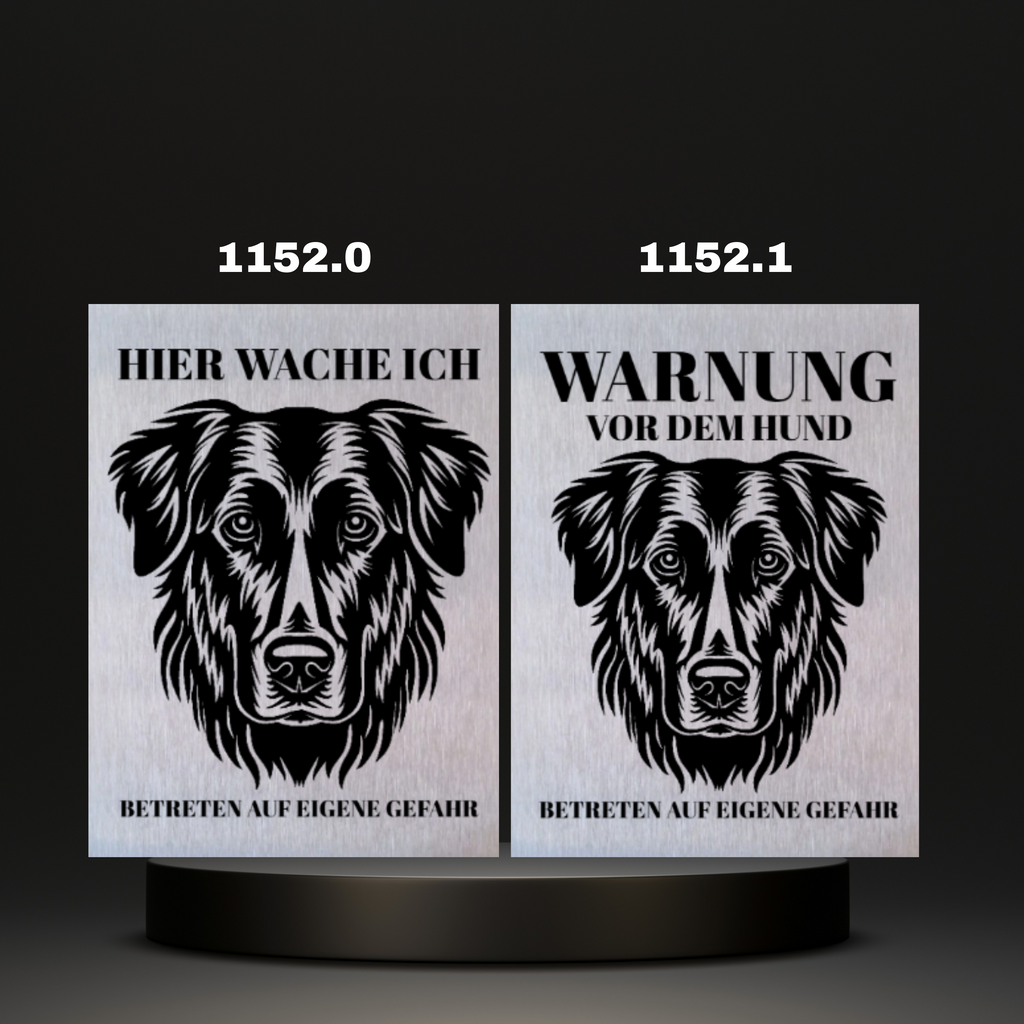 Warnshild Fertiges Design Schäferhund & Collie