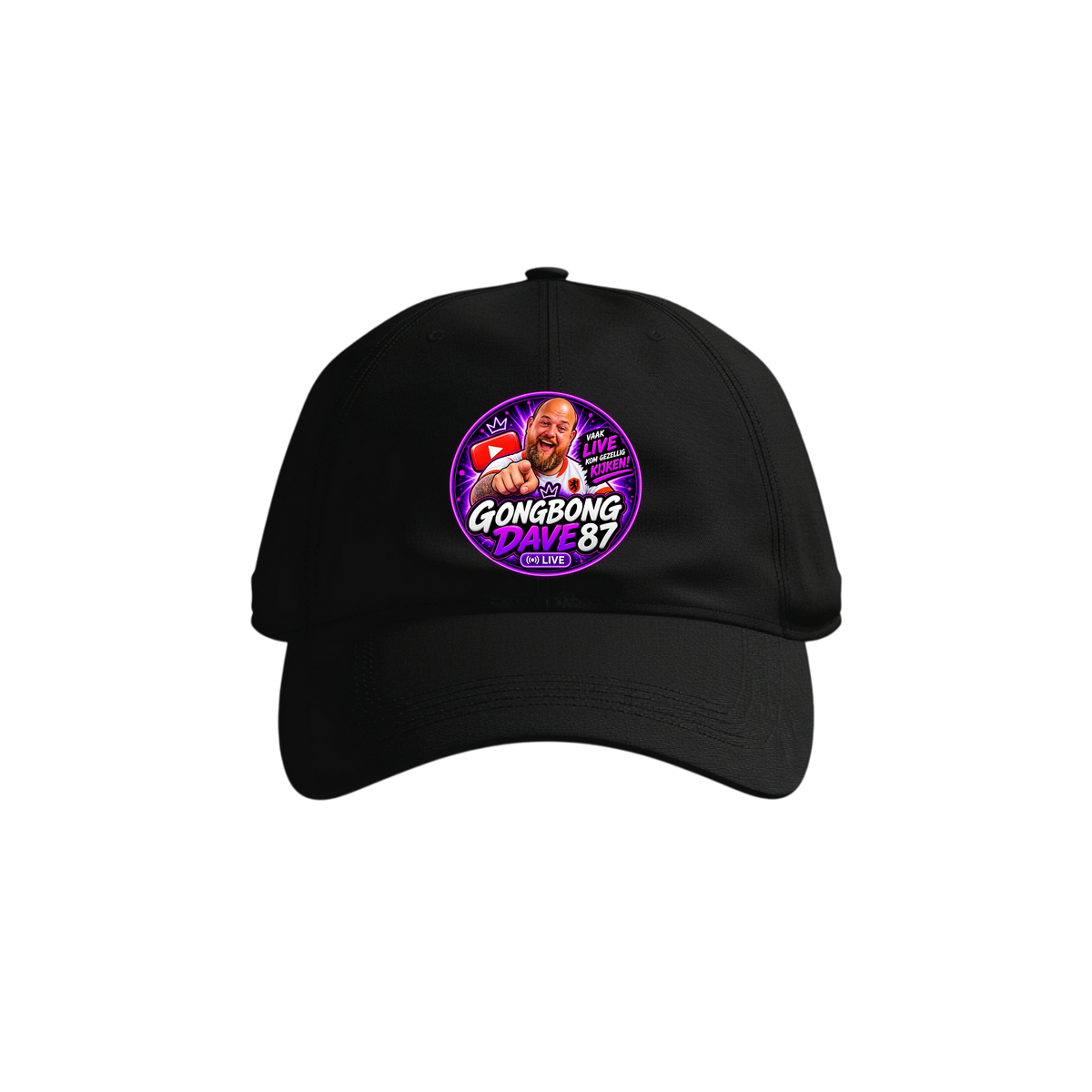 GongBongDave87 Baseball Pet Zwart