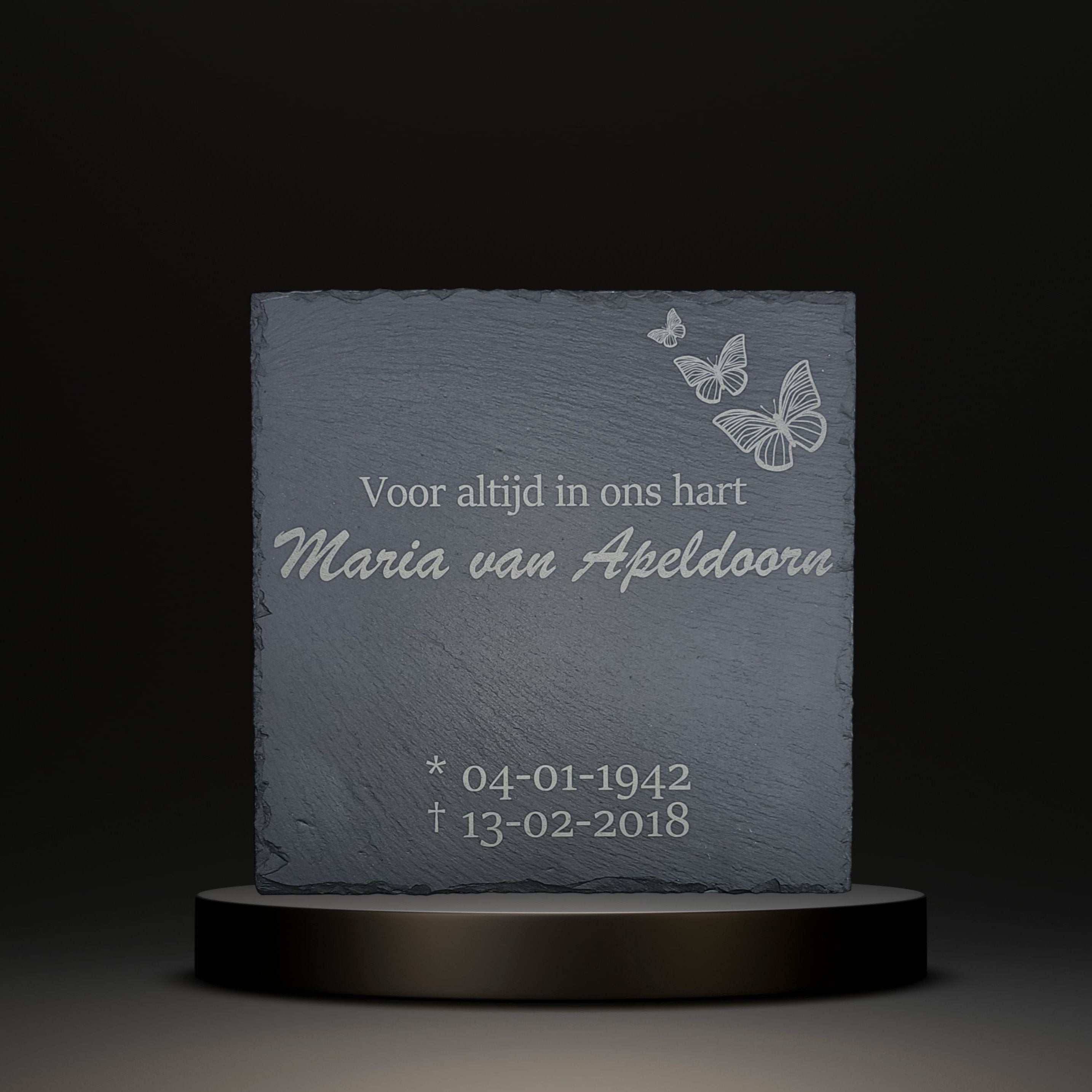 Gedenkbord op Leisteen