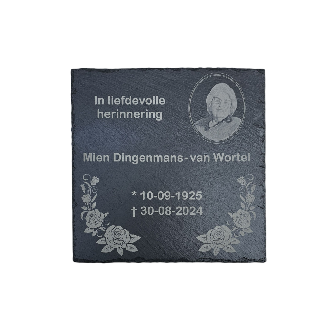 Gedenkbord op Leisteen