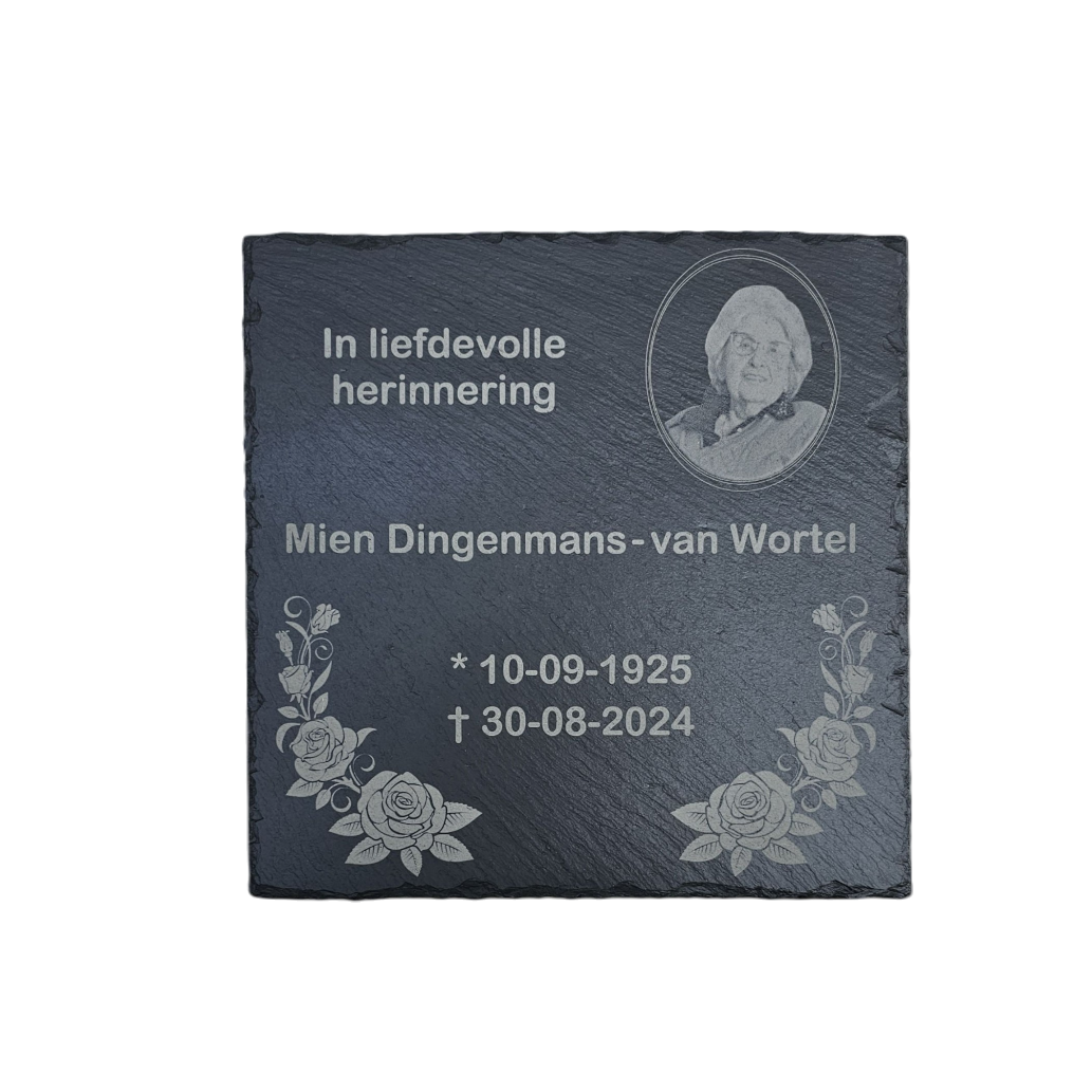 Gedenkbord op Leisteen