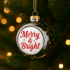 Kerstbal met eigen foto of logo